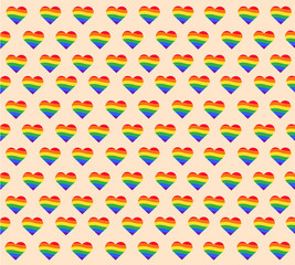 rainbow flag. LGBT gay pride sign. rainbow heart vector and background