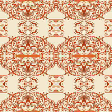Traditional Arabic ornament seamless. Floral Ornamental pattern. Vector background