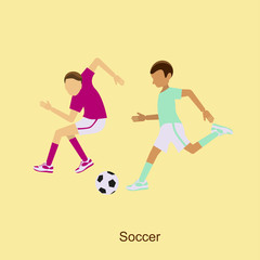 Fototapeta na wymiar soccer, football players in different poses