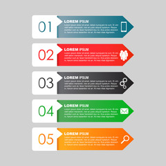 Infographic templates for business. Color flat vector illustration