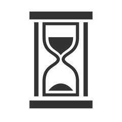 Hourglass icon. Sand timer symbol logo isolated on white background. Vector illustration.