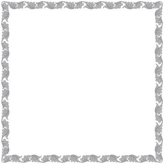 Decorative monochrome square frame. 