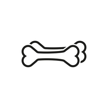Dog bone - vector icon.