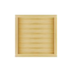 Vector illustration of a closed wooden box