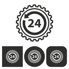 24 hour service - vector icon.