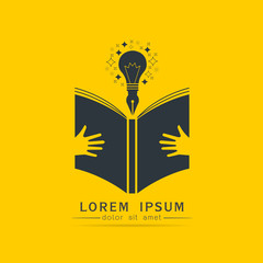 Library book logo