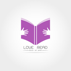 Obraz premium Education book logo vector design