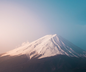 Naklejka na ściany i meble Mountain Fuji in Japan,vintage tone