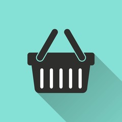 Shopping basket - vector icon