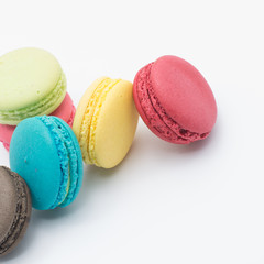 Sweet and colourful french macaroons or macaron