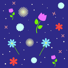 Seamles flowers pattern