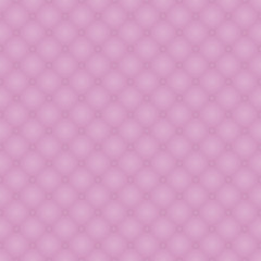 Seamless pattern of pink realistic upholstery leather texture. Luxury royal background with elements button tufted.