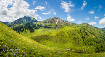 Beautiful mountain panorama landscape in the alps, Tyrol, Austria