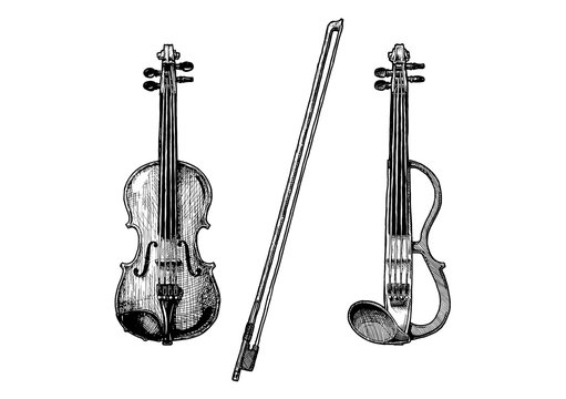 classical and electric violins