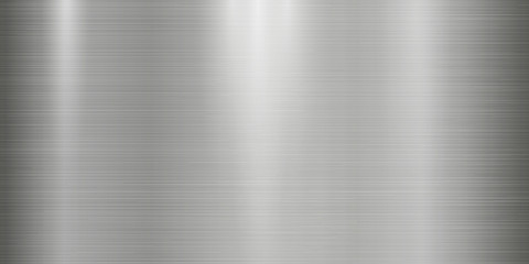 Realistic metal texture background with lights, shadows and scraths in gray tint. Perfect for your metal industry design - obrazy, fototapety, plakaty