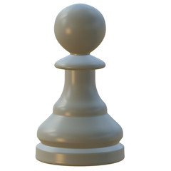isolated chess figurine 3d illustration