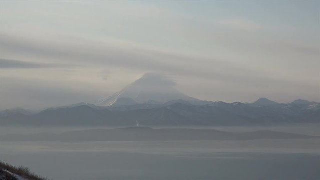 mountain ridge on the Avacha Bay Kamchatka Territory