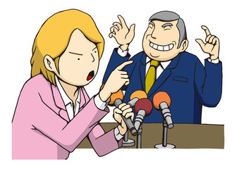 〝白熱の選挙戦〟のイメージイラスト