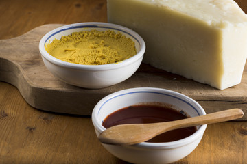 pecorino romano cheese to eat with sweet and spicy fresh sauces, Italian typical product