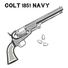 Colt Navi Revolver - obrazy, fototapety, plakaty