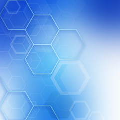 Obraz na płótnie Canvas Blue Abstract Hexagonal Background