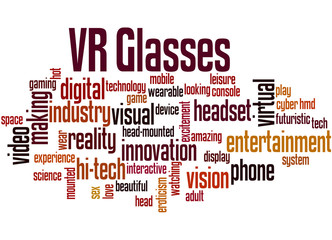 Obraz premium VR Glasses, word cloud concept