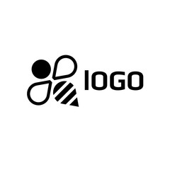 Vector logo bee. Honeycomb logo. bee honey power logos. Business icon for the company. Illustration.
