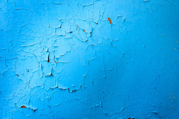 Blue Buckling Paint on Metal