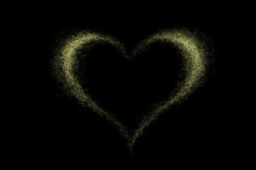 Colourful abstract powder explosion on a black background