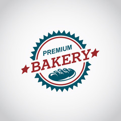 bakery label image with bread and text