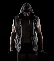 Obraz na płótnie Canvas Male fitness model