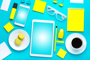 Office tools. Digital technology. Innovative implementation in business. Internet applications. Wireless function. Tablet phone and camera