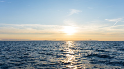 sunrise. sunset  at sea. wallpaper