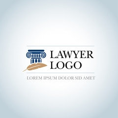 Law Firm, Law Office, Lawyer services, Isolated Vector logo template