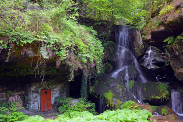 Fototapeta premium Lichtenhainer Wasserfall, Kirnitzschtal, Sächsische Schweiz