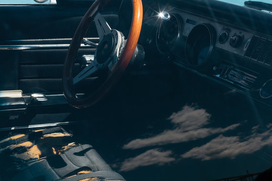Closeup of a Vintage Car 