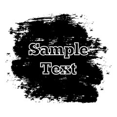 Abstract black background for the text. Spot, drawn rough strokes of the brush. Isolated.