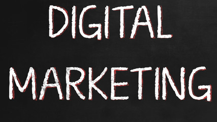 Digital Marketing Concept on Black Chalckboard