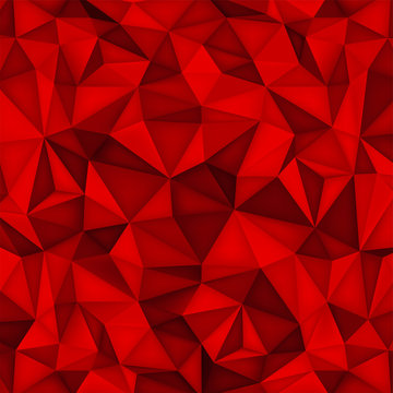 Low polygon shapes background, triangles mosaic, vector design, creative background, templates design, red paper wallpaper