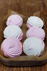 sweet pink and white zephyr/ marshmallow