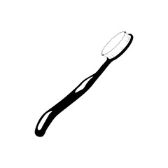 Toothbrush icon. Black icon on white background.
