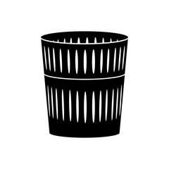 Trash can icon. Black icon on white background.
