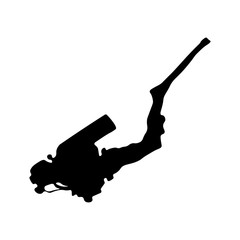 The diver icon. Black icon on white background.