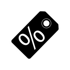 Tag icon. Black icon on white background.