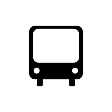 Bus icon. Black icon on white background.