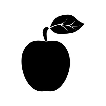 Apple icon. Black icon on white background.