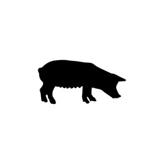 Pig icon. Black icon on white background.
