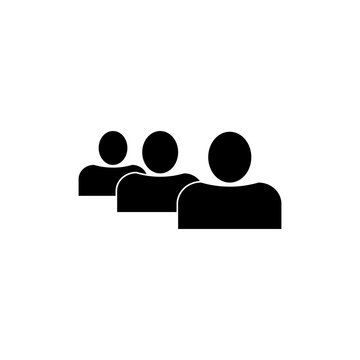 People or user icon. Black icon on white background.