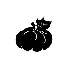 Pumpkin icon. Black icon on white background.
