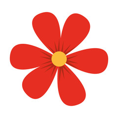 beautiful flower isolated icon design